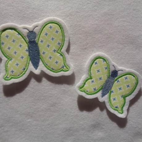 Applikation/Aufnäher süsser kleiner Schmetterling in 2 Größen
