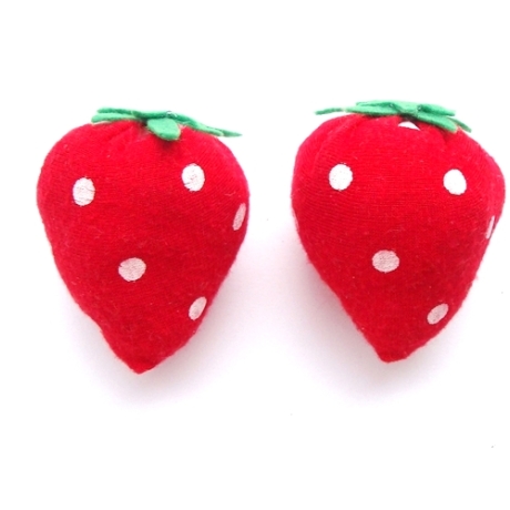 Schuhclips große Erdbeeren