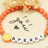 Perlenarmband Aperol, Freundschaftsarmband, Geschenk, Boho Hippie