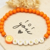 Perlenarmband Aperol, Freundschaftsarmband, Geschenk, Boho Hippie