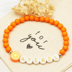 Perlenarmband Aperol, Freundschaftsarmband, Geschenk, Boho Hippie