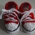 Babyschuhe Chucks Rot ♡ gehäkelt ♡ Handarbeit