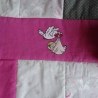 Krabbeldecke Storch, Patchwork, Kuscheldecke, Tagesdecke