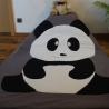Krabbeldecke Panda, Patchwork, Kuscheldecke, Tagesdecke