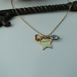 Kette STERN Friends vergoldet Citrin Topas