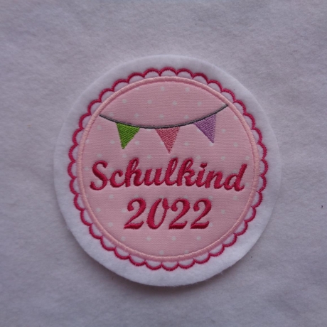 Applikation/Aufnäher Schulanfang m. aktueller Jahreszahl 2025