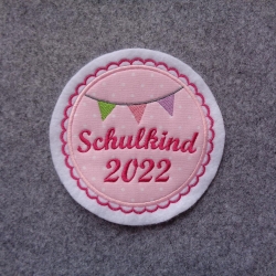 Applikation/Aufnäher Schulanfang m. aktueller Jahreszahl 2025 Applikation/Aufnäher Schulanfang m. aktueller Jahreszahl 2025