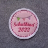 Applikation/Aufnäher Schulanfang m. aktueller Jahreszahl 2025