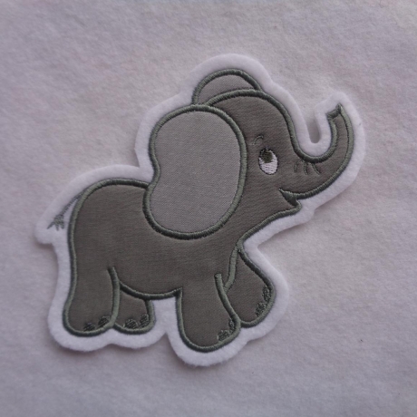 Applikation/Aufnäher süsser kleiner Elefant auch mit Bügelfolie