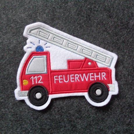 Applikation/Aufnäher Feuerwehrauto, Feuerwehr