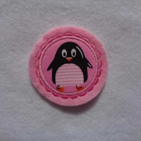 Applikation/Aufnäher Mini-Button Pinguin