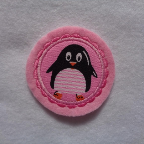 Applikation/Aufnäher Mini-Button Pinguin