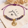 Makramee-Armband mit Sonne & Evil Eye, Freundschaftsarmband
