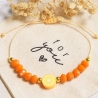 Armband mit Orange, Aperol, Freundschaftsarmband, Perlenarmband