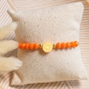 Armband mit Orange, Aperol, Freundschaftsarmband, Perlenarmband