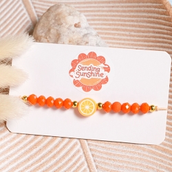 Armband mit Orange, Aperol, Freundschaftsarmband, Perlenarmband