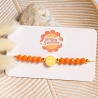 Armband mit Orange, Aperol, Freundschaftsarmband, Perlenarmband