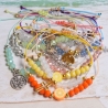 Makramee-Armband mit Sonne & Evil Eye, Freundschaftsarmband