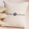Evil Eye Makramee-Armband, Freundschaftsarmband, Perlenarmband