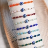 Evil Eye Makramee-Armband, Freundschaftsarmband, Perlenarmband