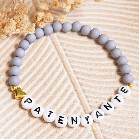 Perlenarmband Patentante, Freundschaftsarmband, Geschenk, Taufe