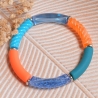 Armband, Tubeperlen, Armreif, Röhrenperlen, bunt, Festival