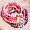 Smiley Armband mit Herz, Perlenarmband, Freundschaftsarmband