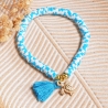 Perlenarmband Katsuki, Heishi, Schildkröte, Quaste, Hippie, Boho