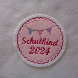 Applikation/Aufnäher Schulkind oder Namen aktueller Jahreszahl