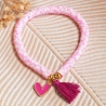 Perlenarmband Katsuki, Heishi, Herz, Quaste, Neon, Hippie, Boho