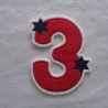 Applikation/Aufnäher Zahl/Geburtstagszahl  1 - 9