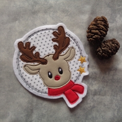 Applikation, Aufnäher, Applikation süsses Rentier