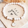 Smiley Perlenarmband – Freundschaftsarmband, Geschenk Boho Hippie
