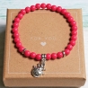 Armband mit Glückskäfer – Perlenarmband, Geschenkidee Boho Hippie