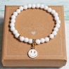 Smiley Perlenarmband – Freundschaftsarmband, Geschenk Boho Hippie