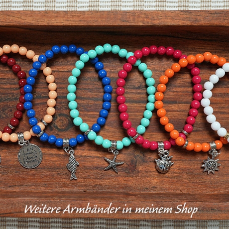 Perlenarmband Hundepfote, Boho Hippie Freundschaftsarmband, Trend