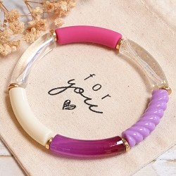 Armband Röhrenperlen – Armreif Tubeperlen, Boho Hippie Festival
