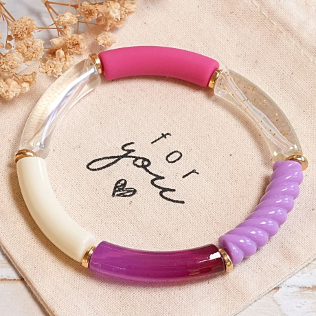 Armband Röhrenperlen – Armreif Tubeperlen, Boho Hippie Festival