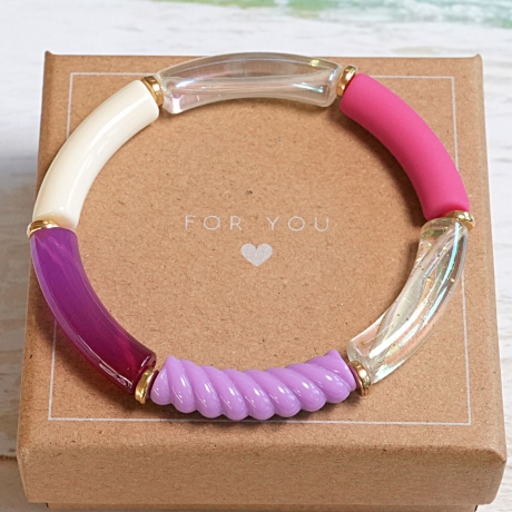 Armband Röhrenperlen – Armreif Tubeperlen, Boho Hippie Festival