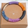 Buntes Tubeperlen-Armband – Elastisch, Boho, Festival, Hippie