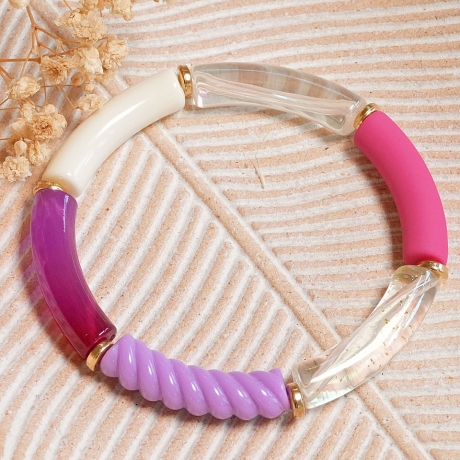 Armband Röhrenperlen – Armreif Tubeperlen, Boho Hippie Festival