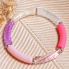 Tubeperlen Armband – Elastischer Boho Armreif, Hippie Festival