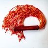 Gin&Tonic/Neon Orange. 53cm/21 Perlen-Flogger