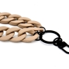 Schlüsselanhänger mit Karabiner Beige