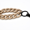 Schlüsselanhänger mit Karabiner Beige