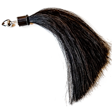Kentauros/Black. Anal-Plug mit echtem Rosshaar-Schweif