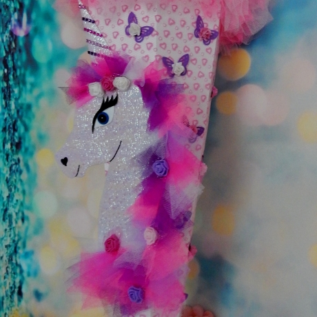 Schultüte Einhorn Zuckertüte für Mädchen Pferd Pegasus
