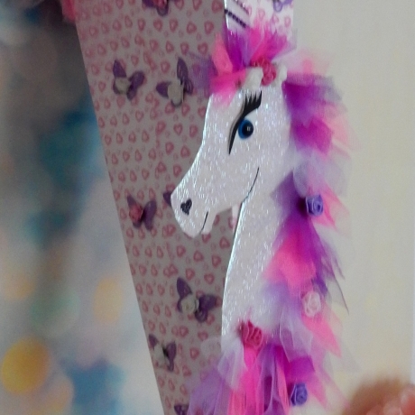 Schultüte Einhorn Zuckertüte für Mädchen Pferd Pegasus