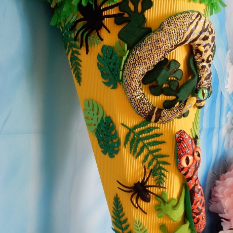 Schultüte Gecko Dschungel  Zuckertüte 