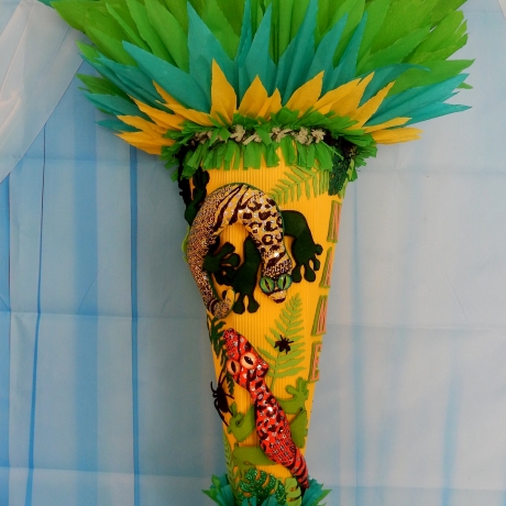 Schultüte Gecko Dschungel  Zuckertüte 